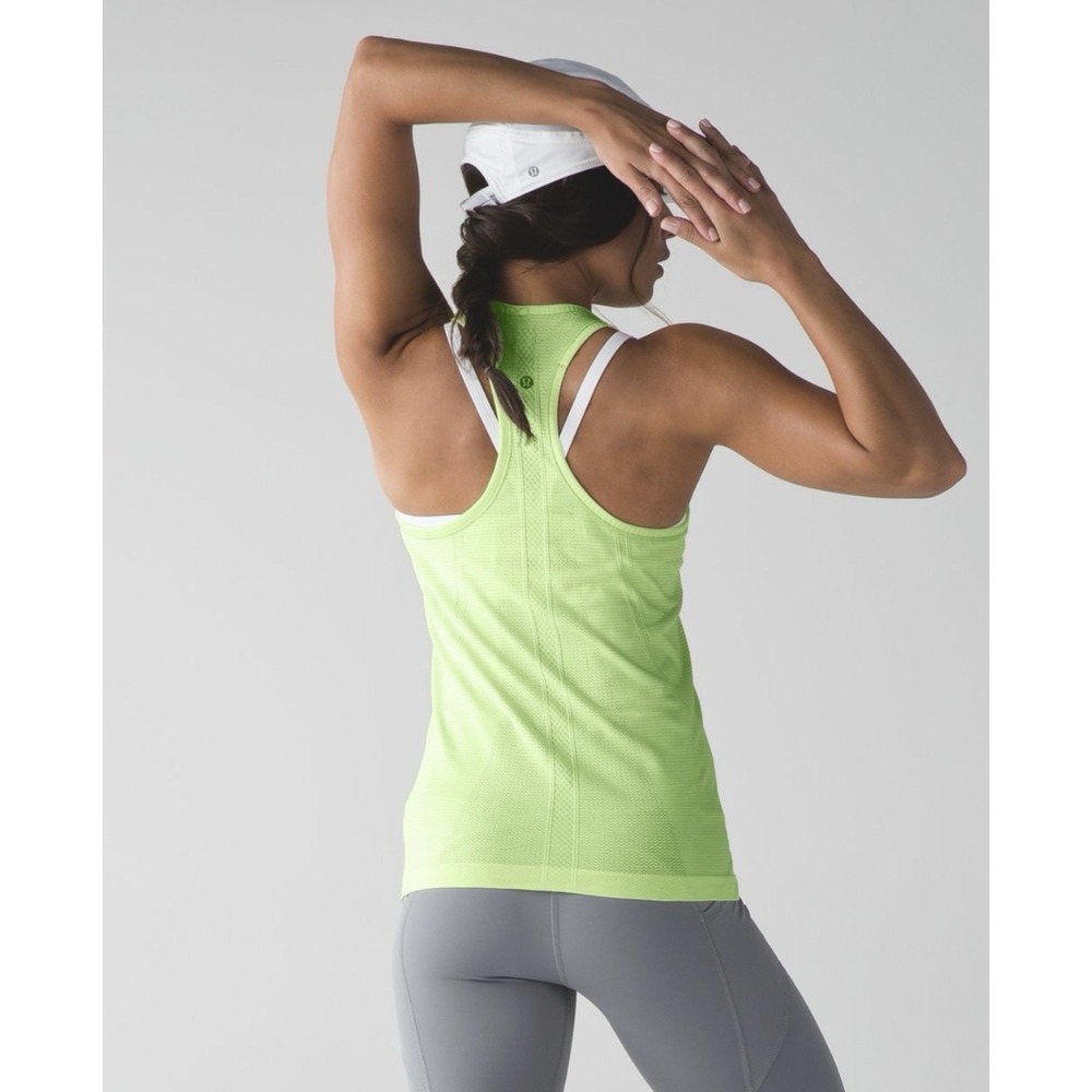 Lululemon Run Swiftly Tech Racerback Tank Top Women's 10 Lime Green Athleisure